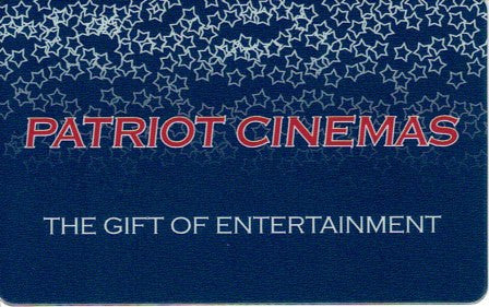 $100.00 Patriot Cinemas Gift Card